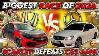 Biggest Race Of 2024  Civic X Defeats Tuned C63 AMG  TEAM-4K