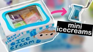 MAKE YOUR OWN paper freezer with TINY mini icecreams!!! | CUTE CRAFT SUMMER DAY 4