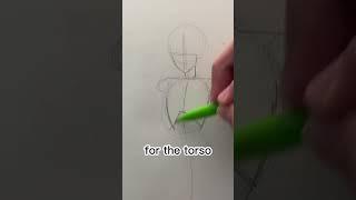 How to draw the femal torso in 25 seconds#shorts #art #arttutorial