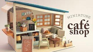 Cafe Shop Diorama (papercraft tutorial)