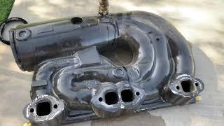 Broken Indmar Monsoon exhaust manifold tech on Malibu or Master Craft boats