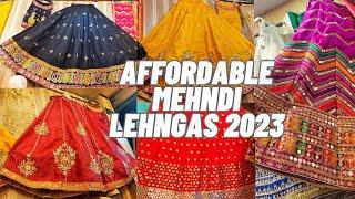 Latest Mehndi Lehngas 2023 | Ichra Bazar Lahore shops| Affordable bridal dresses 2023