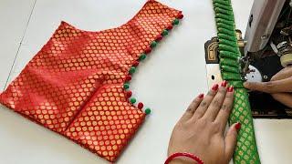 Blouse Design Cutting And Stitching || Potli Button || Cutting And Stitching Back Neck Blouse Design