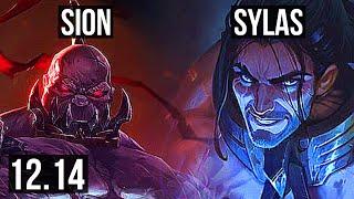 SION vs SYLAS (TOP) | 9/1/9, 1700+ games, 1.9M mastery, Legendary | KR Master | 12.14