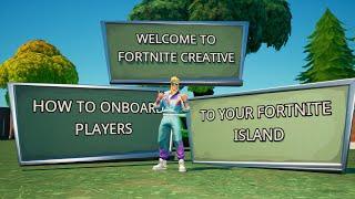 Onboarding Players To Your Fortnite Island