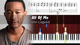 How to play piano part of All Of Me by John Legend