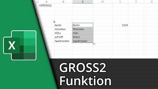 Excel Gross2 Funktion | =GROSS2()  Tutorial