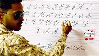 #Cursive Handwriting A to Z Capital Letters#PKTSIR #English#Beautiful Handwriting #Cursive