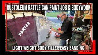 VW BEETLE BUDGET RUSTOLEUM PAINT JOB - PART #2 - RATTLE CAN PAINT JOB WITH SPRAYMAX 2K CLEAR - BAJA