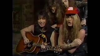 Ace Frehley & Richie Scarlet on MTV Headbangers Ball + Ace jams with Skid Row - 1989