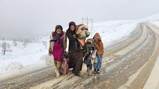 Suzanne and her children scattered under the heavy winter snow and took shelter under the bridge.