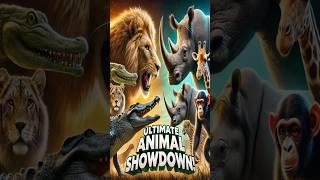 Lion vs Alligator vs Elephant vs Cheetah vs Etruscan shrew vs Rhino vs giraffe vs chimps | #shorts