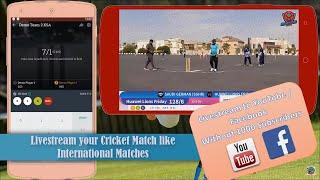 Livestream Cricket Match | YouTube | Facebook |Scorebar | CricHeroes | PrismLive