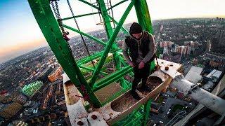 escaping from police (south london crane climb)