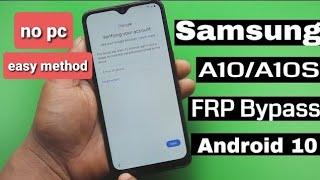 samsung galaxy a10s frp bypass without pc - google unlock samsung no pc