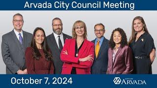 Arvada City Council Meeting - October 7, 2024