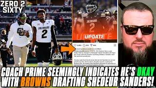 Coach Prime Seemingly Indicates He's OKAY With BROWNS Drafting Shedeur Sanders!