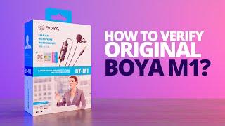 How to Verify Original or Fake BOYA BY-M1 Mic