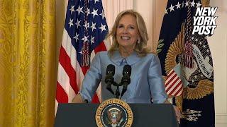 Jill Biden catches herself after urging WH audience to ‘feel joy now’ amid holidays and Harris loss