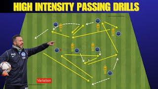  High Intensity Passing Drills / Roberto De Zerbi / 2 Variation