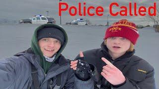 POLICE CALLED WHILE ICE FISHING! FT. WISCONSIN ANGLERS