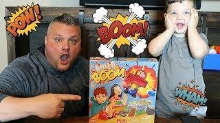 Caleb & Daddy Play BUILD OR BOOM Family Fun Game