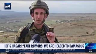 IDF addresses 'fake rumors' of advance on Damascus on i24NEWS