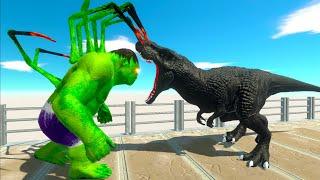 MUTANT HULK vs DARK T-REX DEATH RUN - Animal Revolt Battle Simulator