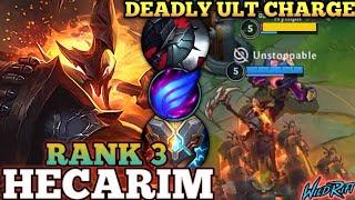 HECARIM AGGRESSIVE CHARGE EXECUTION! AD TANK MVP BUILD - TOP 3 GLOBAL HECARIM BY DARKside- WILD RIFT