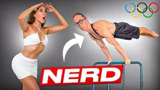 OLYMPIAN GYMNAST PRANK | Pretended to be a Nerd