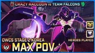 [ MAX ] Crazy Raccoon vs Team Falcons | Playoffs | OWCS Korea Stage 2
