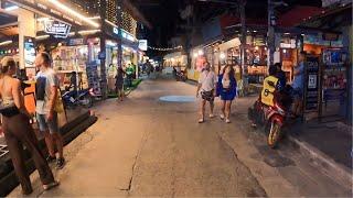 Thailand Koh Phangan Island Haad Rin Street Walk