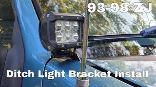 ZJ No Drill Pillar Light Bracket Install