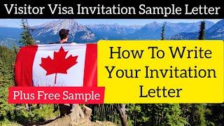 Letter of Invitation for Canada Visitor Visa (Canada Invitation Letter for Visa)