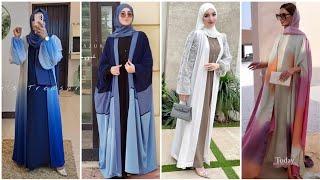 modest fashion dubai abaya design || over coat colour abaya collection for eid 2024 || @syetafashion1988