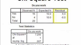 Interpreting the SPSS Output for a Chi Square Analysis