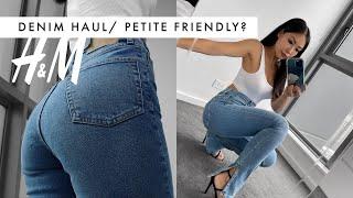 H&M DENIM JEANS HAUL | Are these PETITE GIRL friendly? | NEW IN March 2021