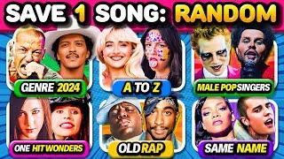 Save One Song: RANDOM Rules, New Rules, 6 Songs to Choose From! | Music Quiz