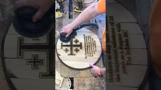 Engraving and Finishing a Bourbon Barrel LidAutomatic 6