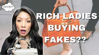 RICH LADIES WHO BUY FAKE HANDBAGS! The truth about luxury replica bags! #louisvuitton #hermes