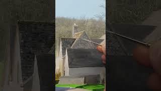 Painting a Cosy Cottage #painting #art #shorts