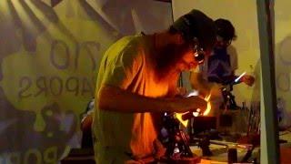 Lodi, Keelo and Kremlin Glass Live Glass blowing Demo at 710 vapors