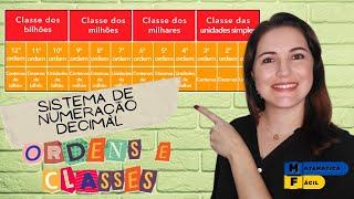 ORDENS E CLASSES | SISTEMA DE NUMERAÇÃO DECIMAL | Profª Glaucia #matemática #númerosnaturais