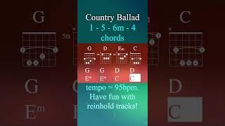 Country Ballad, backing track in G major, 95bpm. Play along & relax!