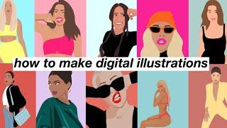 how i make digital illustrations *with a free app*