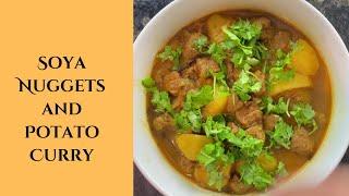 Soya Chunks Curry Recipe | Potatoes and Soya Chunks Curry | Instant Pot Vegetarian Recipe