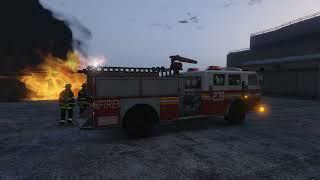 GTA 5 - FDNY Engine 238 and Foam Tender Unit responds to helicopter fire