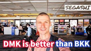 Why Don Muang Airport Bangkok (DMK) is better than Suvarnabhumi Airport (BKK)? Thailand Travel Vlog