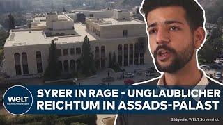 WUT IN SYRIEN: Volk plündert Protz-Palast des Despoten Baschar al-Assad in Damaskus