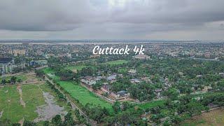 Aerial view of Cuttack city and its outskirts in 4k